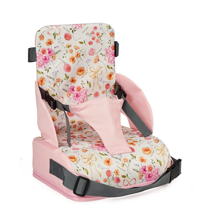 coussin rehausseur enfant motif fleurs rose siège rehausseur bébé portable avec harnais