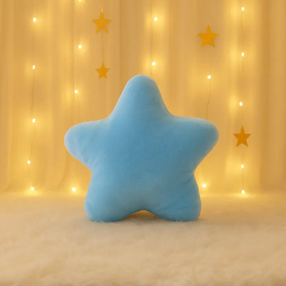 Coussin en forme d'étoile bleu 