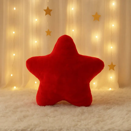 Coussin en forme d'étoile rouge