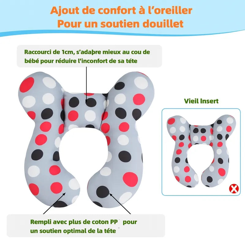 Oreiller ergonomique bébé confort cou et tête ajusté