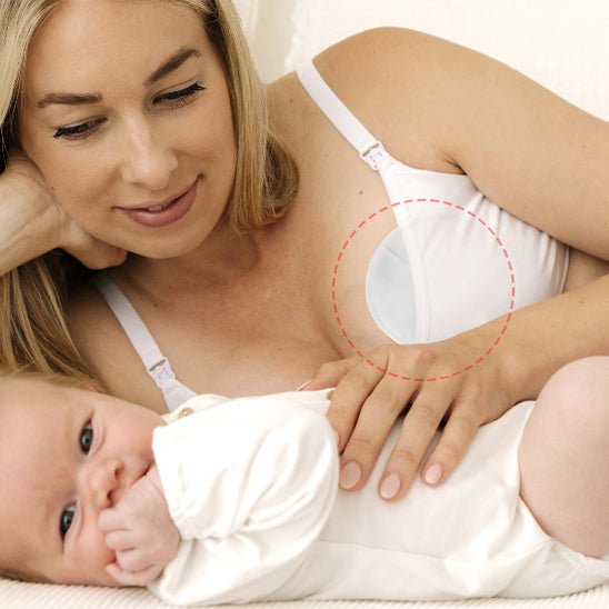 Coussinets d'Allaitement - Cigogne et bébé