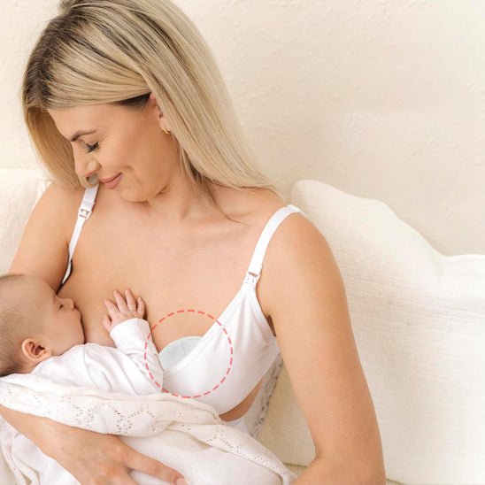 Coussinets d'Allaitement - Cigogne et bébé