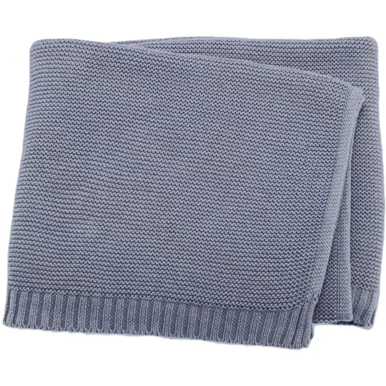 Couverture en tricot - Cigogne et bébé