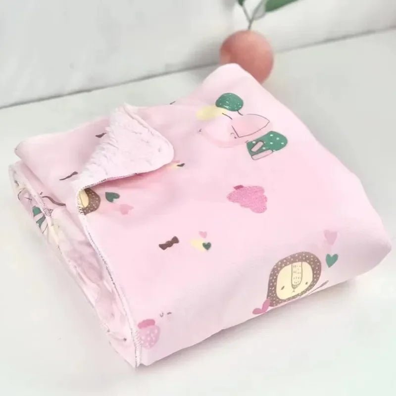 Couverture pour bébé - Cigogne et bébé