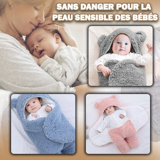 Couvre bébé polaire - Cigogne et bébé