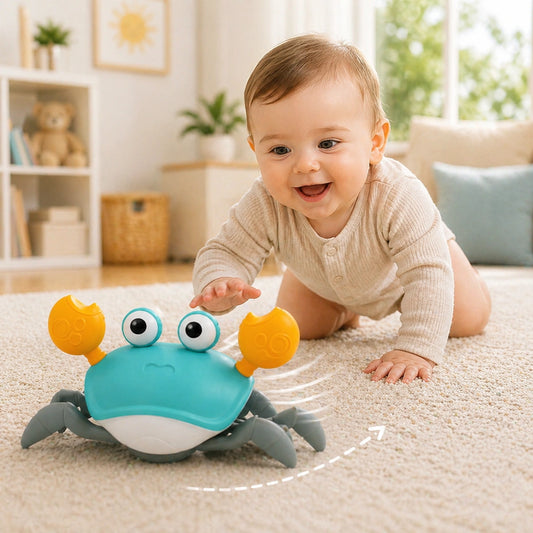 bébé qui rampe et suit jouet crabe interactif jouet éveil bébé mouvement
