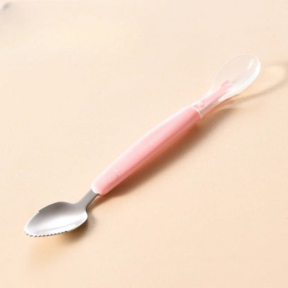 Cuillère à fruit évolutive pour bébé - Cigogne et bébé