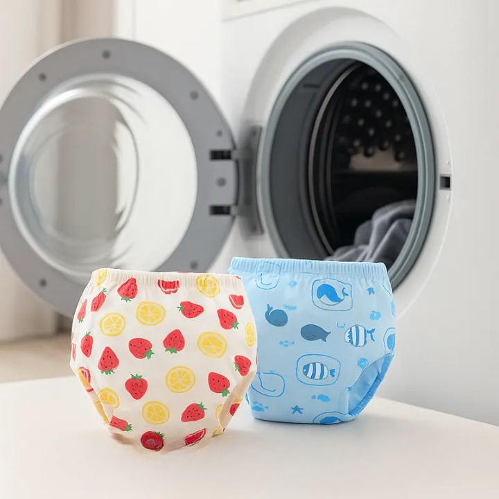 Culottes d’apprentissage bébé en coton imperméable – Lot de 5 lavables