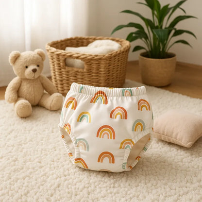 Culottes d’apprentissage bébé en coton imperméable – Lot de 5 lavables