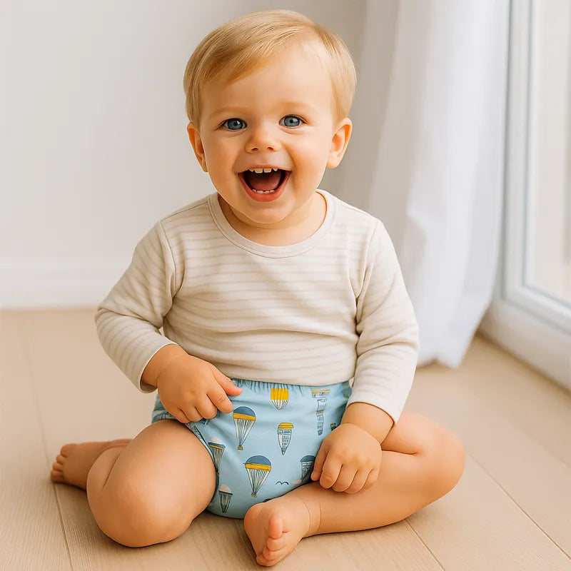 Culottes d’apprentissage bébé en coton imperméable – Lot de 5 lavables