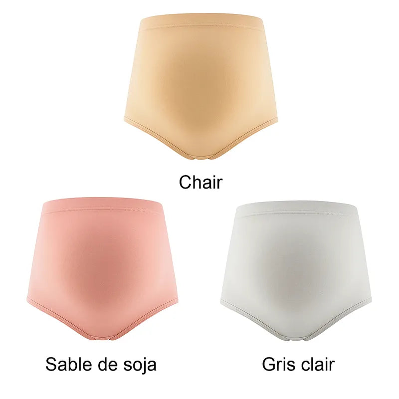 Lot culottes maternité chair sable de soja gris clair