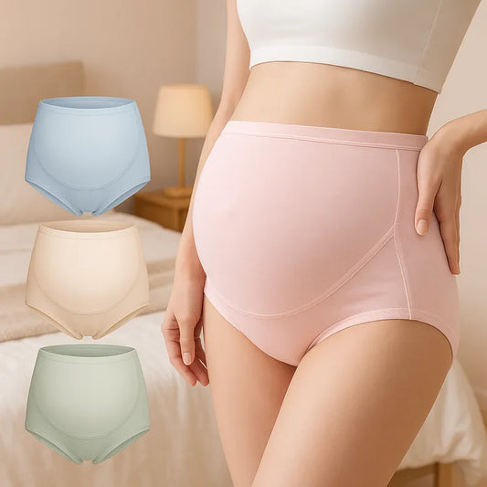Lot culottes grossesse confortables rose beige bleu