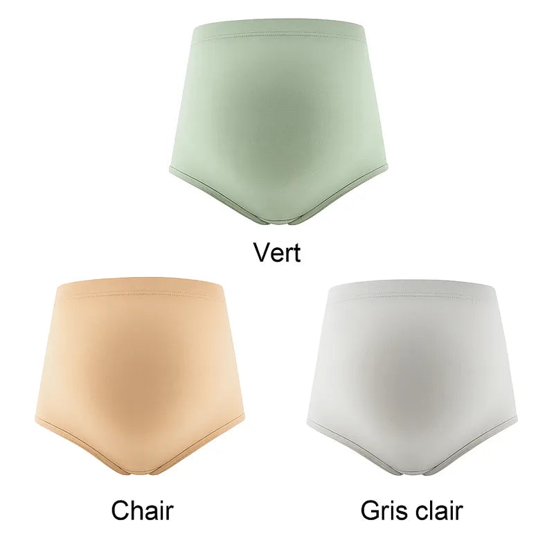 Lot culottes grossesse vert chair et gris clair