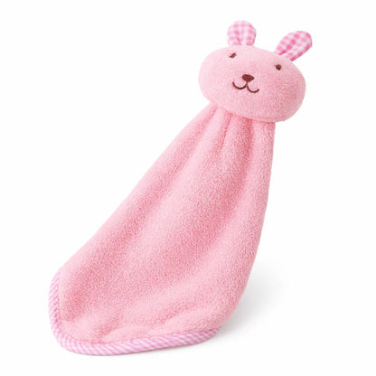 doudou bébé lapin rose en microfibre douce pour nouveau-né et nourrisson