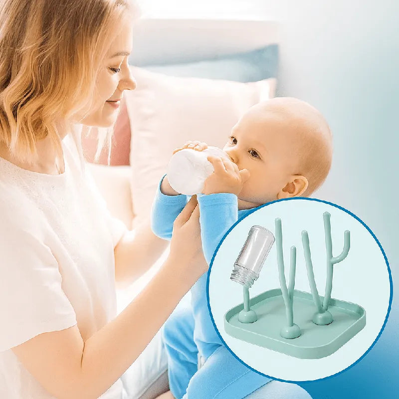 Égouttoir biberon compact utilisé par maman et bébé