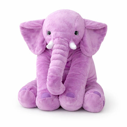 Peluche éléphant violet pour bébé en tissu peluche moelleux, doudou éléphant câlin pour chambre bébé