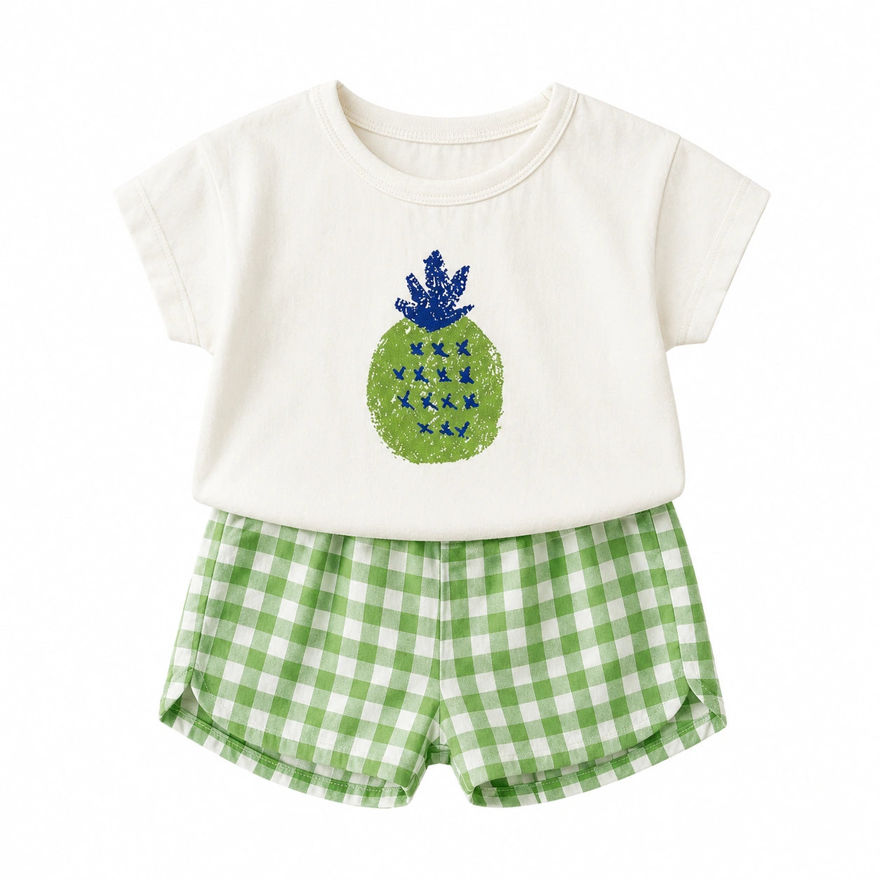 Ensemble bébé ananas avec t-shirt et short vert