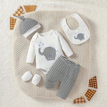 Ensemble bébé garçon - Cigogne et bébé