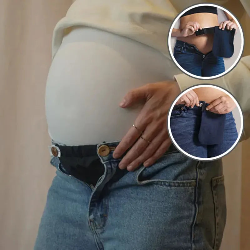 Rallonge ceinture grossesse noire pour élargir pantalon maternité