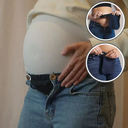 Rallonge ceinture grossesse noire pour élargir pantalon maternité