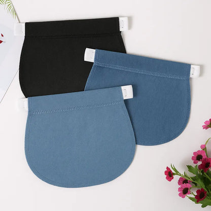 Rallonge pantalon maternité en denim noir, bleu et bleu clair 