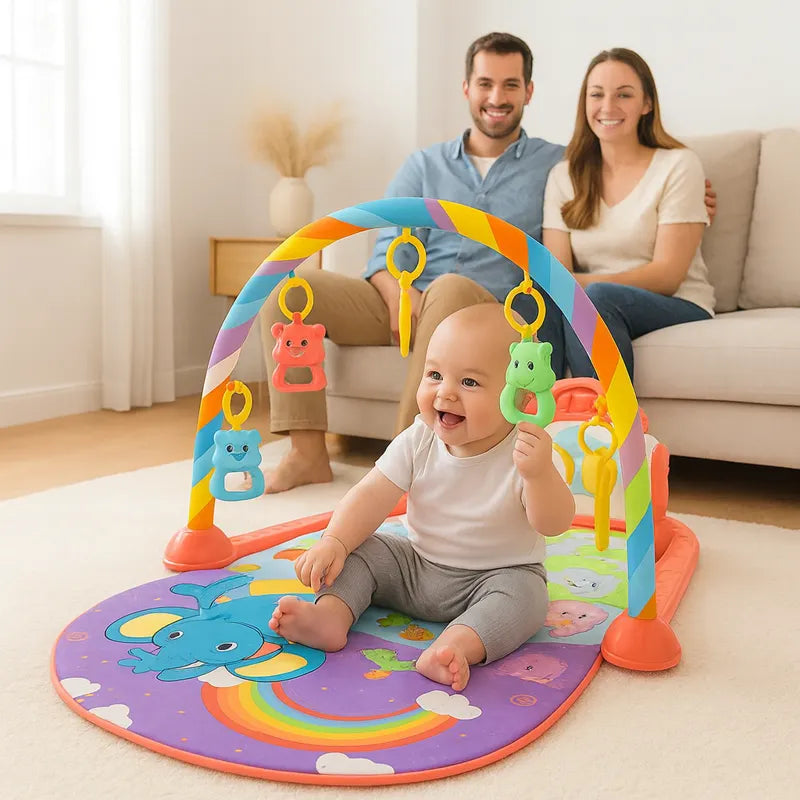 famille bébé su run tapis d'éveil