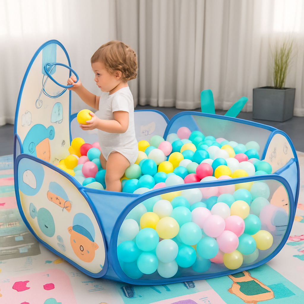 Bébé qui joue dans la piscine à balle