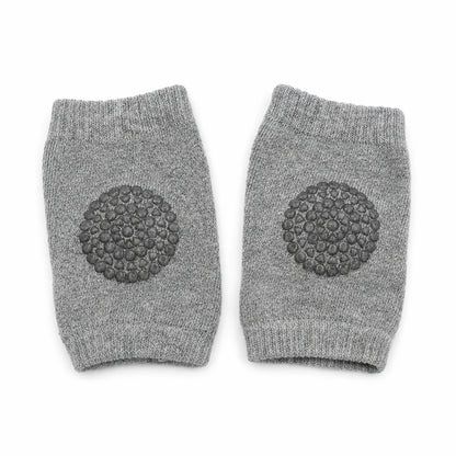 Genouillères bébé anti-chute gris – protection genoux antidérapante, douce et respirante pour premiers pas