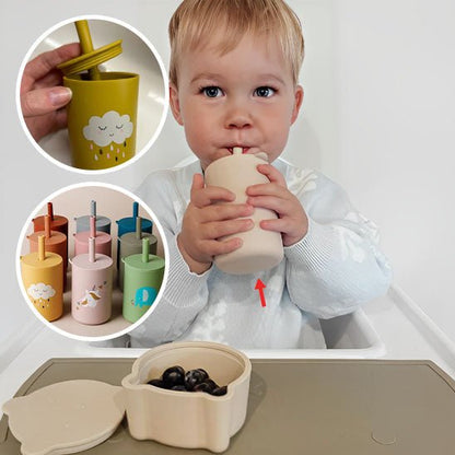 Gobelet en silicone pour enfant | Anti - fuite & ergonomique - Cigogne et bébé