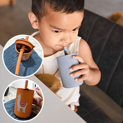Gobelet en silicone pour enfant | Anti - fuite & ergonomique - Cigogne et bébé