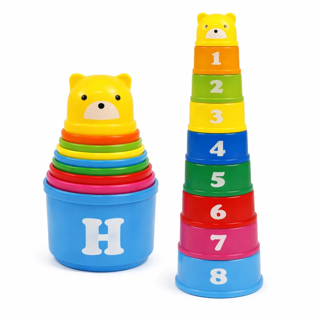 gobelets empilables bébé colorés avec chiffres jouet éducatif montessori