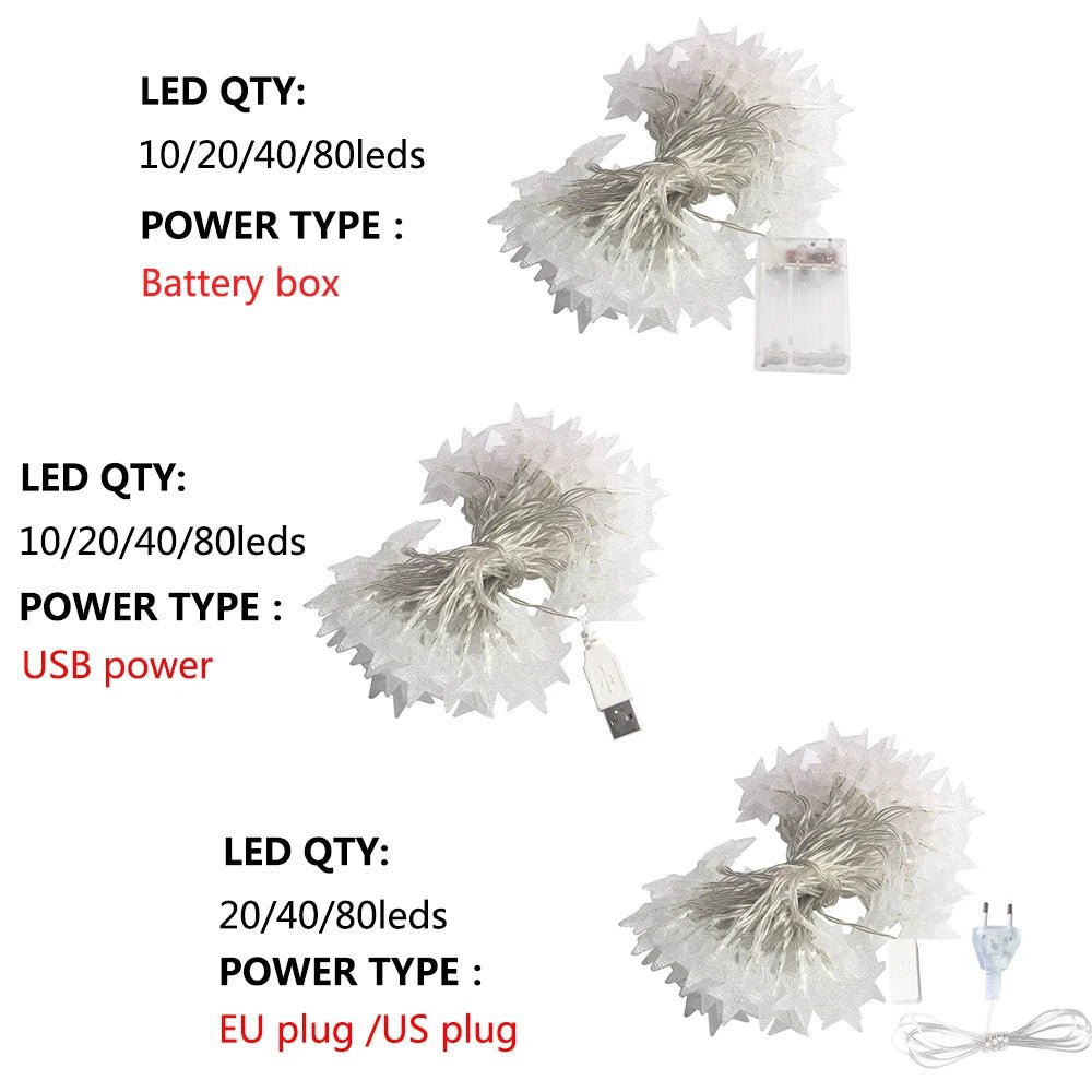 Guirlande lumineuse led - Cigogne et bébé