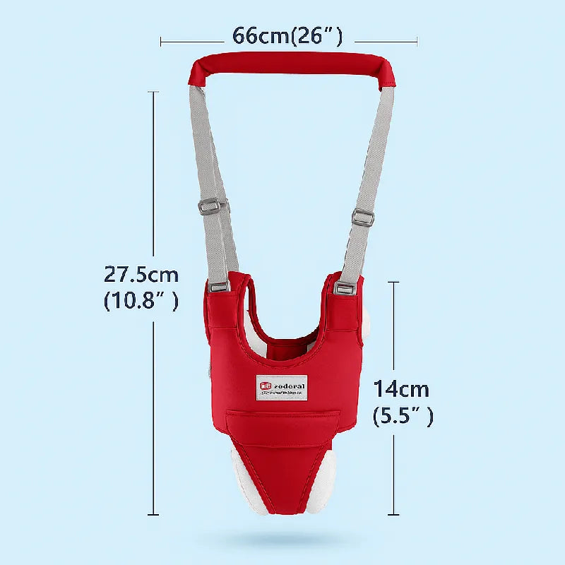 Dimensions détaillées du harnais de marche bébé ajustable