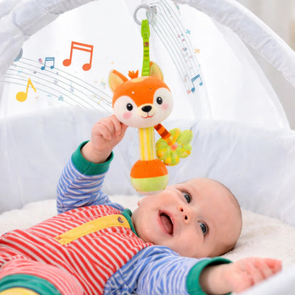 hochet bébé renard sensoriel suspendu mobile bébé jouet d’éveil peluche doux stimulation auditive