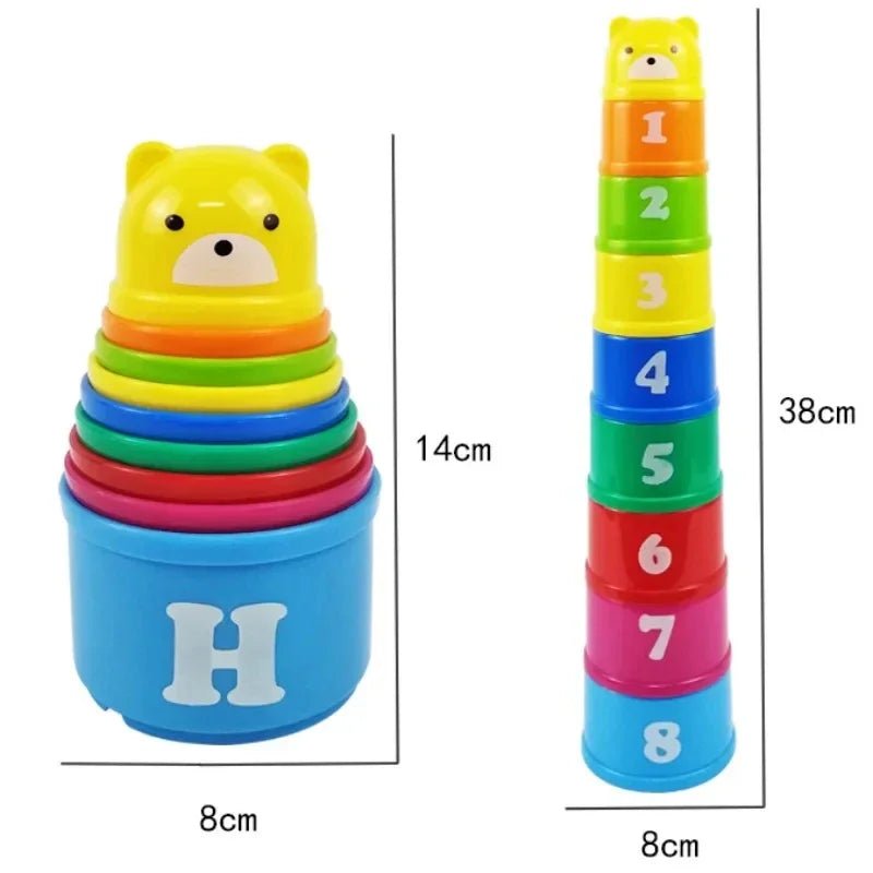 Jeu d'empilement pour enfants - Cigogne et bébé