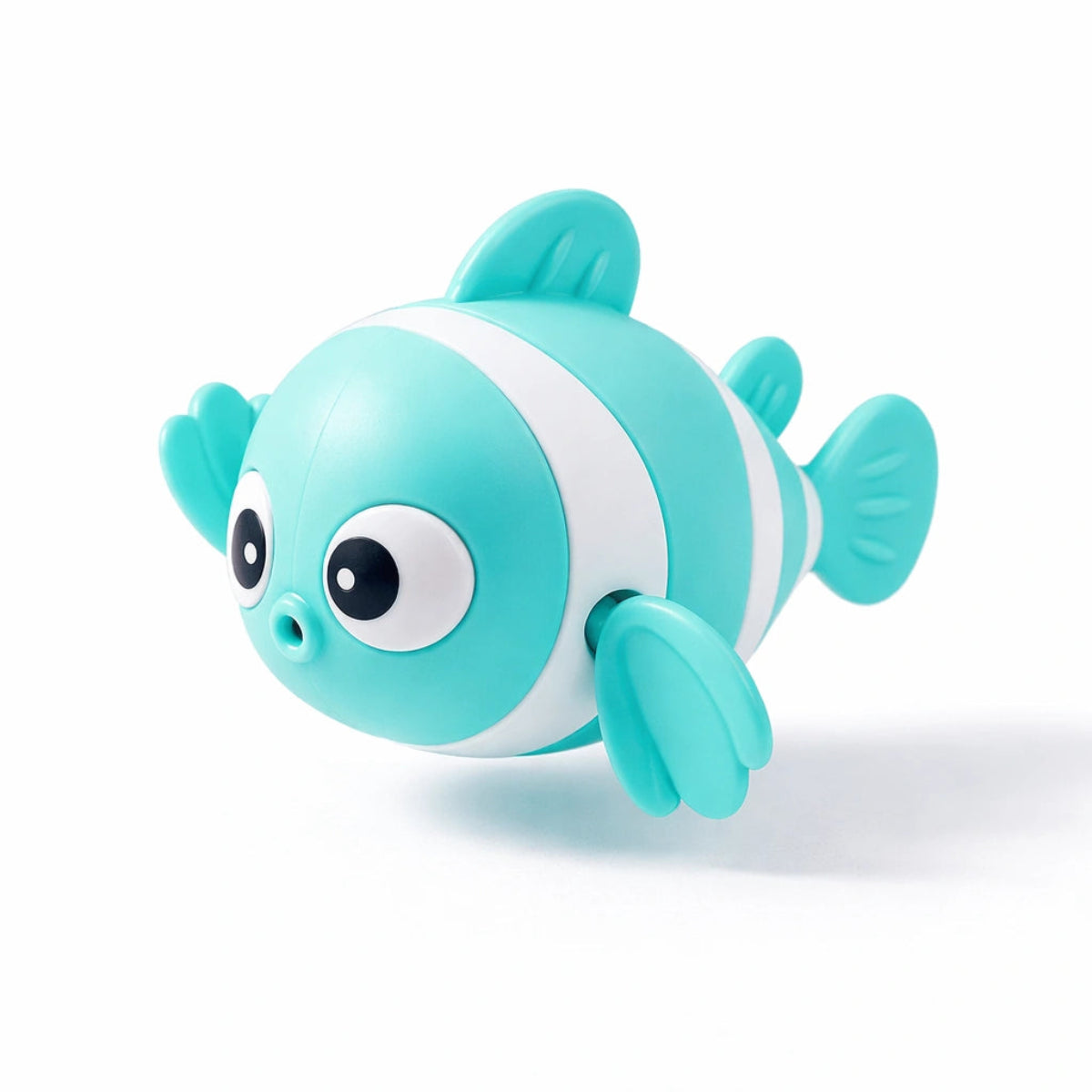 Jouet de bain bébé poisson flottant bleu à remonter en plastique sécurisé pour baignoire enfant