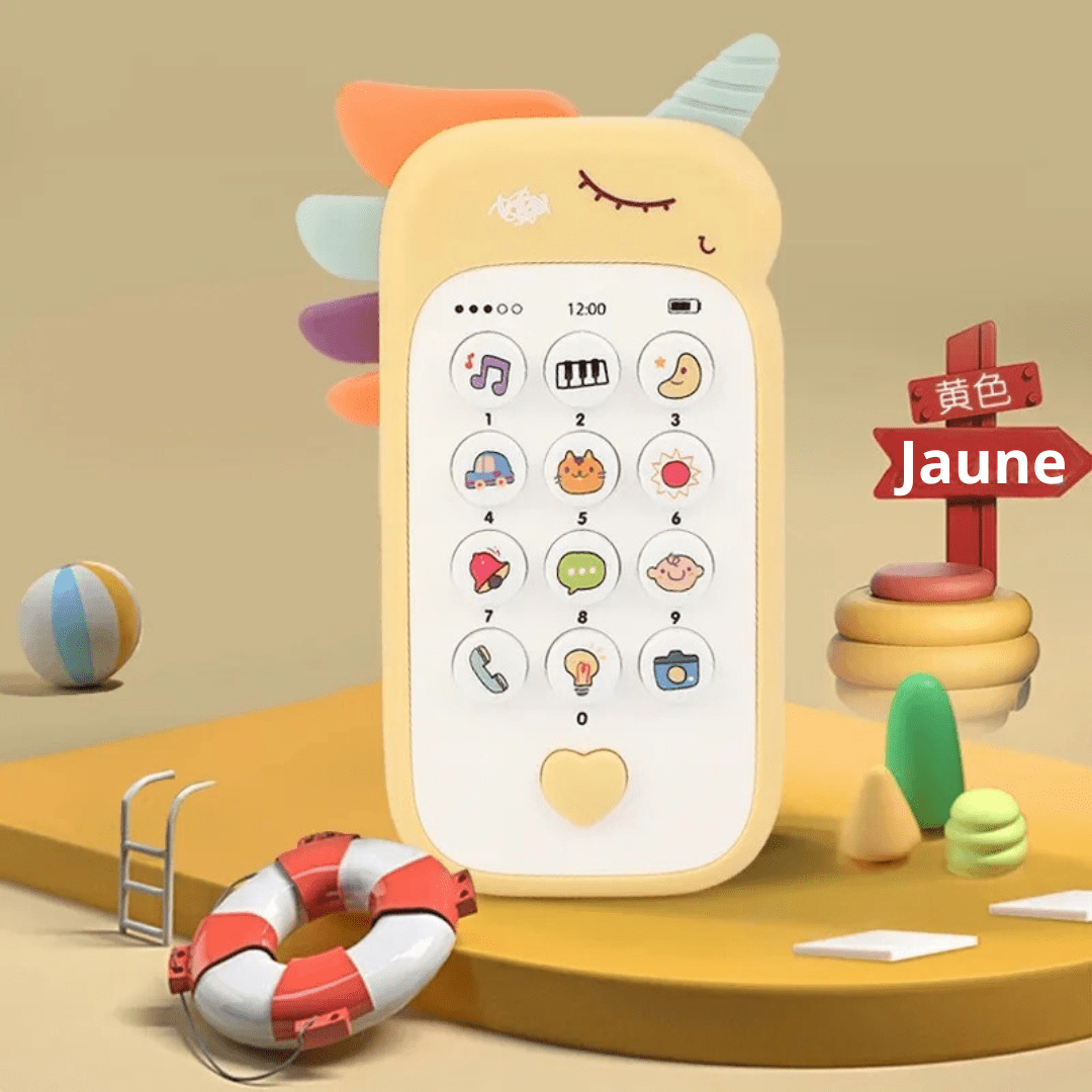 Jouet bebe | téléphone portable - Cigogne et bébé