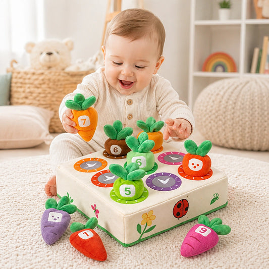 jeu montessori bébé carottes à trier jouet sensoriel éducatif pour développer la motricité fine et la coordination