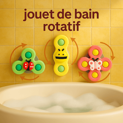Jouet de bain bébé - Cigogne et bébé
