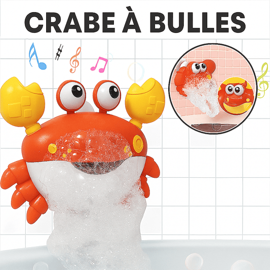 Jouet de bain bébé | crabe à bulles - Cigogne et bébé