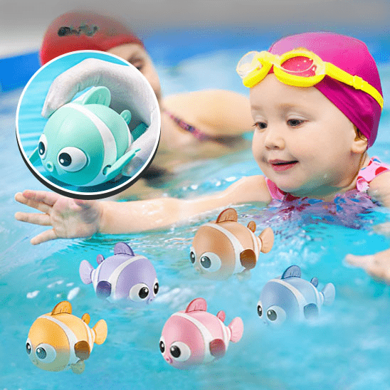 Jouet de bain flottant pour bébé - Cigogne et bébé