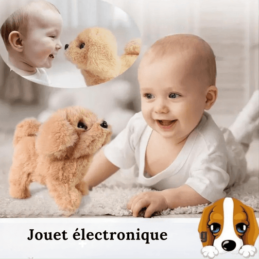Jouet électronique en peluche - Cigogne et bébé
