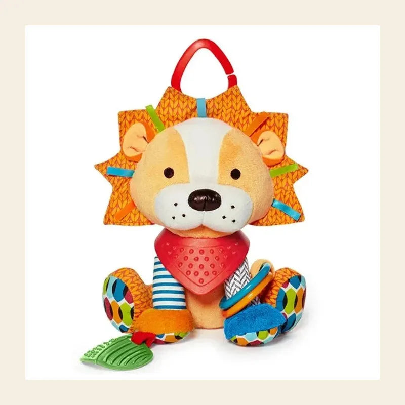 Hochet bébé lion en peluche