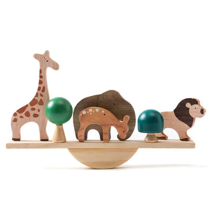Jouets empilables Montessori - Cigogne et bébé