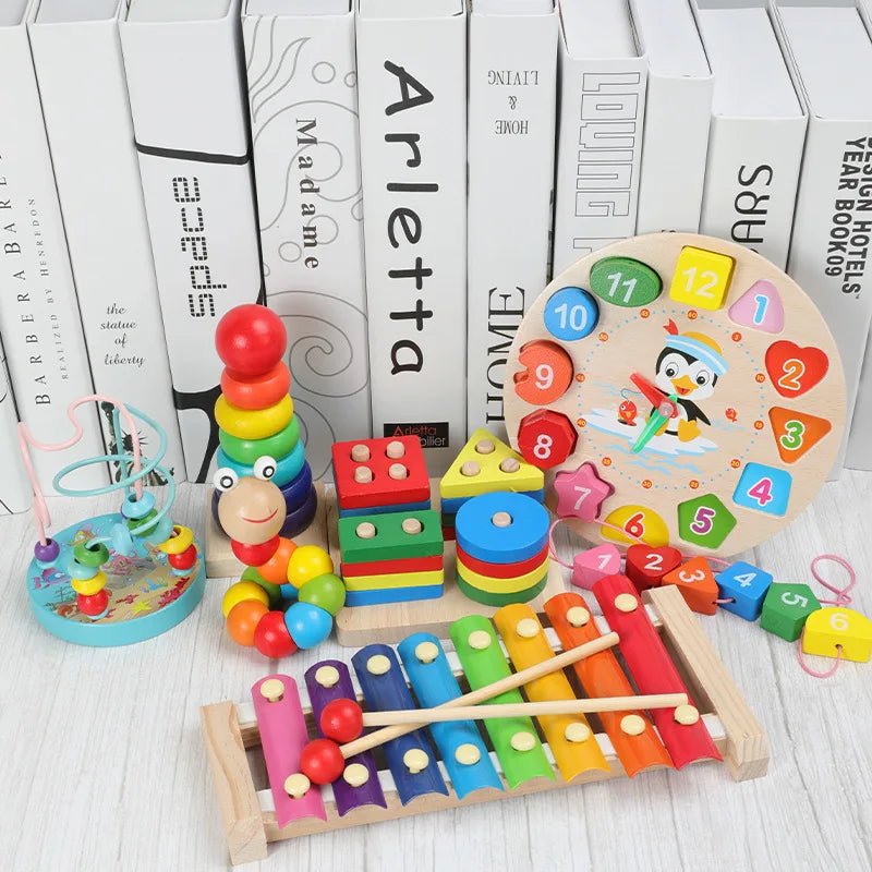 Jouets Montessori - Cigogne et bébé