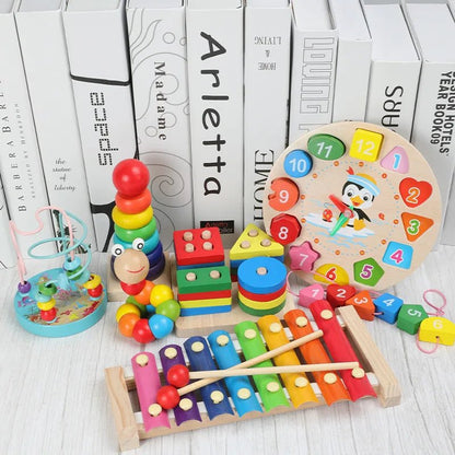 Jouets Montessori - Cigogne et bébé