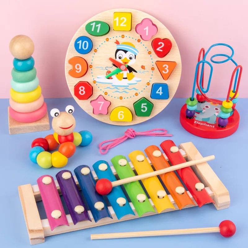Jouets Montessori - Cigogne et bébé