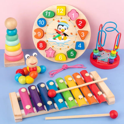 Jouets Montessori - Cigogne et bébé
