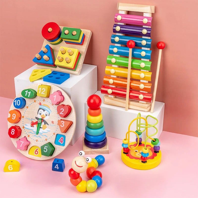 Jouets Montessori - Cigogne et bébé