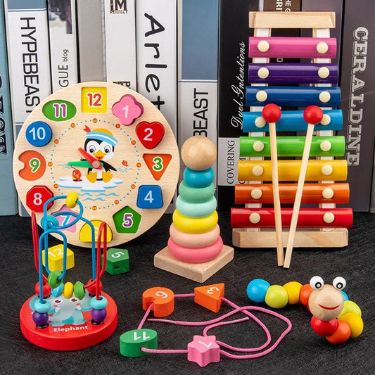 Jouets Montessori - Cigogne et bébé